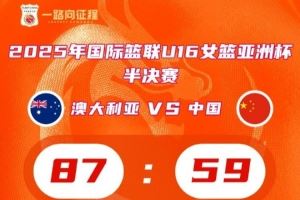  中国男篮&U16男篮&U16女篮今年都在亚洲杯上不敌澳大利亚队